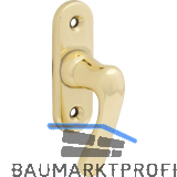 GRUNDMANN Fenstergriff WG ELEGANT 505 - gebogen, VK 7 x 35 mm, Messing poliert