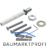 HOPPE Befestigungsset zu Sicherheits-Wechselgarnitur T�rst�rke 62-67 mm