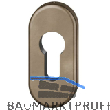 FSB Zylinderrosette 17 1757 oval, Bronze dunkel patiniert gewachst