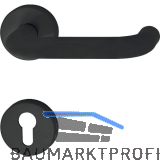 HEWI Dr�ckergarnitur 111 - auf Rosette PZ, 38 - 48, schwarz matt