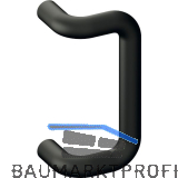 HEWI T�rgriff 550.30.GKLT, Polyamid schwarz matt