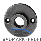 SCH�RGHOFER Dr�ckerrosette 50 mm, Ansatz 15 mm, Eisen verzinkt alt geb�rstet