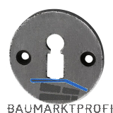 SCH�RGHOFER Schl�sselrosette BB, � 50 mm, Eisen verzinkt alt geb�rstet