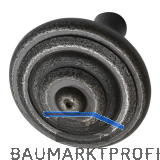 SCH�RGHOFER T�rknopf KLAM, fest vernietet in Zierros. rund, Eisen alt geb.