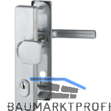 Sicherheits-Wechselgarnitur DALLAS auf Langschild PZ 92, RC3, Edelstahl matt