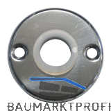 Dr�ckerrosette WG mit Dr�ckerf�hrung 16 mm, Aluminium poliert