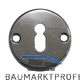 Schl�sselrosette BB WGAB6 aufschraubbar, ohne Hangerl, � 51 mm,Aluminium poliert