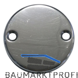 Blindrosette WG AB6 aufschraubbar, � 51 mm, Aluminium poliert