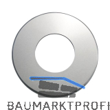 Dr�ckerrosette WG � 50 mm, mit Universaltr�ger "U", silber eloxiert