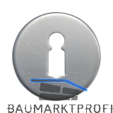 Schl�sselrosette BB WG D70, � 50 mm, mit Universaltr�ger "U", silber eloxiert