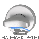 WC-Rosette � 50 mm, mit Anschraubtr�ger"U" und Drehknopf, silber eloxiert