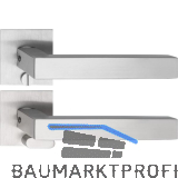 SOLIDO Solo Dr�ckergarnitur MALM� - Flachrosette eckig, WC, Not�ffner, Edelstahl