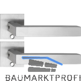 SOLIDO Solo Dr�ckergarnitur MALM� - Flachrosette eckig, f�r Schl�ssel, Edelstahl