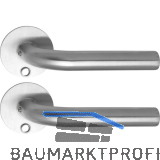 SOLIDO Solo Dr�ckergarnitur DUBLIN - Flachrosette rund, f�r Schl�ssel, Edelstahl