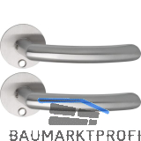 SOLIDO Solo Dr�ckergarnitur HELSINKI - Flachrosette rund,f�r Schl�ssel,Edelstahl