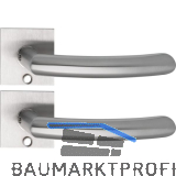 SOLIDO Solo Dr�ckergarnitur HELSINKI -Flachrosette eckig,f�r Schl�ssel,Edelstahl