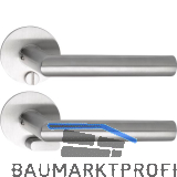 SOLIDO Solo Dr�ckergarnitur NORWEGEN - Flachrosette rund, WC,Not�ffner,Edelstahl