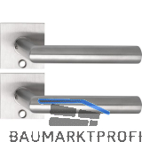 SOLIDO Solo Dr�ckergarnitur NORWEGEN -Flachrosette eckig,f�r Schl�ssel,Edelstahl