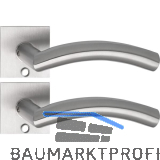 SOLIDO Solo Dr�ckergarnitur OSLO - Flachrosette eckig, f�r Schl�ssel, Edelstahl