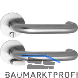 SOLIDO Solo Dr�ckergarnitur TALIN - Flachrosette rund, WC, Not�ffner, Edelstahl