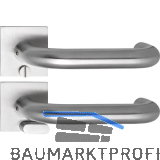 SOLIDO Solo Dr�ckergarnitur TALIN - Flachrosette eckig, WC, Not�ffner, Edelstahl