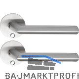 SOLIDO Solo Dr�ckergarnitur GLASGOW - Flachrosette rund, f�r Schl�ssel,Edelstahl