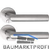 SOLIDO Solo Dr�ckergarnitur VADUZ - Flachrosette rund, WC, Not�ffner, Edelstahl