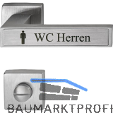 MARCHESI Dr�ckergarnitur Inlay mit Gravur,WC,Edelstahl matt/Inlay Edelstahl matt