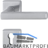 Feuerschutz Dr�ckergarnitur DALLAS auf Rosette PZ, Edelstahl matt