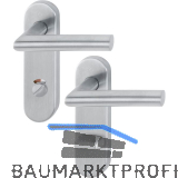 Objekt Dr�ckergarnitur AMSTERDAM auf Kurzschild WC, Edelstahl matt