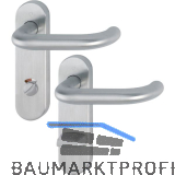 Objekt Dr�ckergarnitur PARIS auf Kurzschild WC, Edelstahl matt