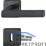 HOPPE Dr�ckergarnitur DALLAS auf Rosetten eckig BB, Messing schwarz