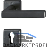 HOPPE Dr�ckergarnitur DALLAS auf Rosetten eckig PZ, Messing schwarz