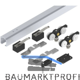 SOLIDO 100 Beschlagset Holz L=1400 mm Fl�gelbreite 500-700 mm silber eloxiert