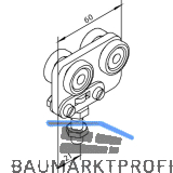 SOLIDO 100 Rollapparat f�r Faltt�r Kunststoff/Stahl verzinkt