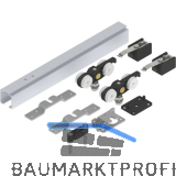 SOLIDO 100 Beschlagset Holz Wandtasche L=1600 mm Fl�gelbreite 700-800 mm silber