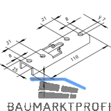 SOLIDO 100 Tragflansch f�r Harmonikat�ren Stahl verzinkt