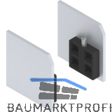 SOLIDO 100 Abdeckkappen-Set zu Wand-Montageprofil silber eloxiert