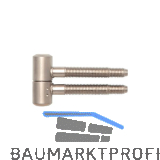 SOLIDO Einbohrband 2-tlg. mit Zylinderkopf, Holz, 16 mm,Stahl vernickelt matt