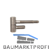 SOLIDO Stahlzargenband 2-tlg. mit Zylinderkopf, 16 mm, Stahl vernickelt