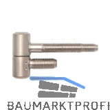 SOLIDO Stahlzargenband 2-tlg. mit Zylinderkopf, 16 mm, Stahl vernickelt matt