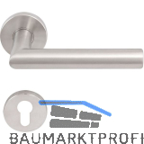 SOLIDO Dr�ckergarnitur NORWEGEN - auf Rosette PZ, 38 - 45, Edelstahl matt