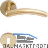 SOLIDO Dr�ckergarnitur GENF - auf Rosette BB, messingf�rbig PVD