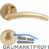 SOLIDO Dr�ckergarnitur GENF - auf Rosette WC, messingf�rbig PVD