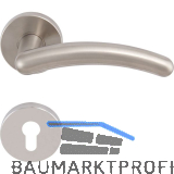 SOLIDO Dr�ckergarnitur GENF - auf Rosette PZ, vernickelt matt