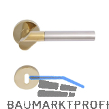 SOLIDO Dr�ckergarnitur SEVILLA - auf Rosette BB, messingf�rbig PVD/nickel matt