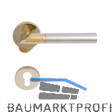 SOLIDO Dr�ckergarnitur SEVILLA - auf Rosette PZ, messingf�rbig PVD/nickel matt