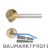 SOLIDO Dr�ckergarnitur SEVILLA - auf Rosette WC, messingf�rbig PVD/nickel matt