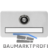 SOLIDO Namensschild m. T�rgucker S, 120x70x6, Linse 170�, silber eloxiert