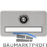 SOLIDO Namensschild m. T�rgucker S, 120x70x6, Linse 170�, Edelstahl matt